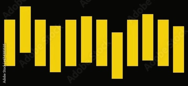 Fototapeta Bright yellow sound wave background