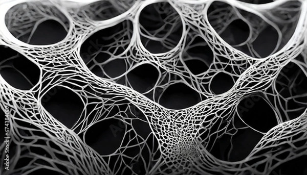 Obraz Neuron network background. Data science technology background. Neural network AI data IOT