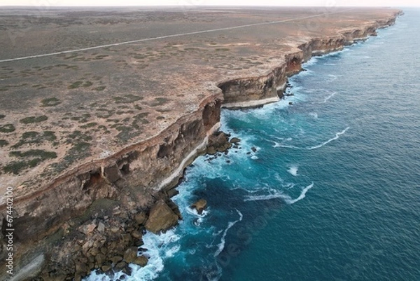 Fototapeta Nullabor Plains Cliffs and Campgrounds