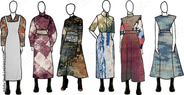 Obraz clothing on hangers