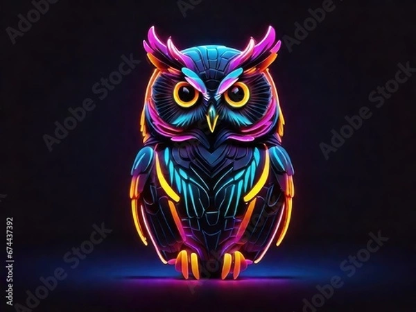 Obraz owl on a branch