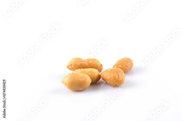 Obraz peanut nuts salt in heap