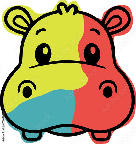 Obraz Colored hippo