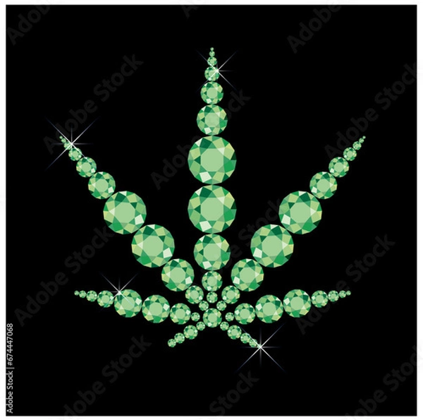 Fototapeta green gem leaf