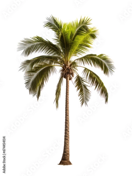 Fototapeta Palm tree isolated on transparent background