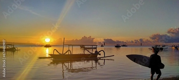 Obraz sunrise on the beach