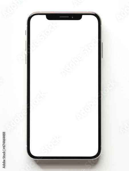 Fototapeta Mockup smartphone isolated on transparent background