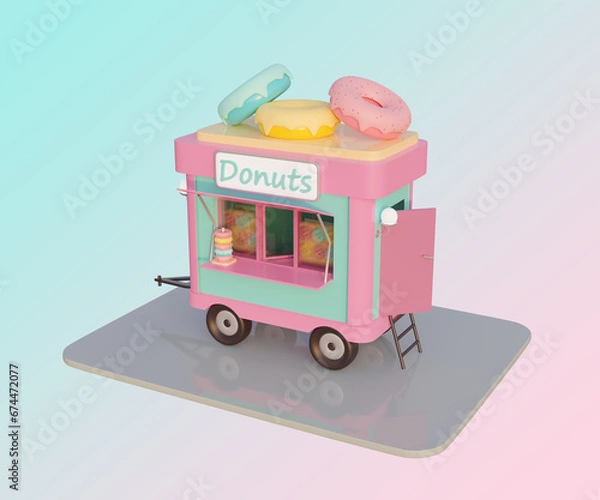 Obraz 3d rendering of isometric house