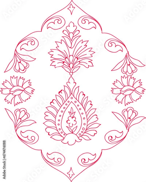 Obraz Damask Hand drawn