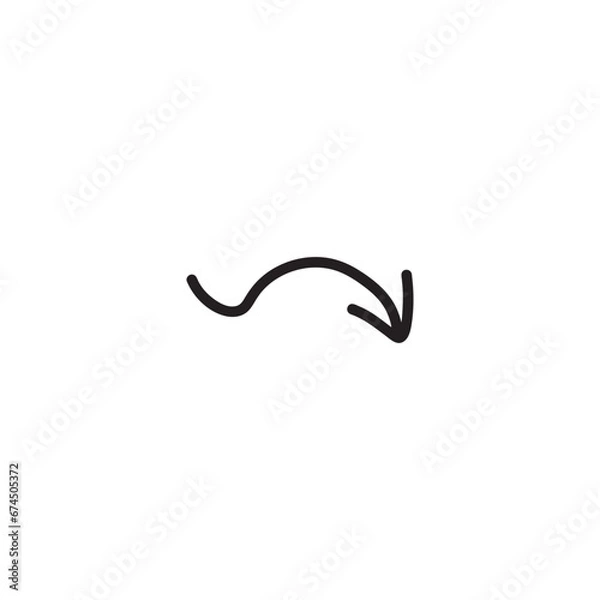 Fototapeta Isolated vector arrows drawn by hand