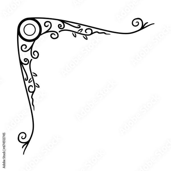 Obraz Corner border vector decoration