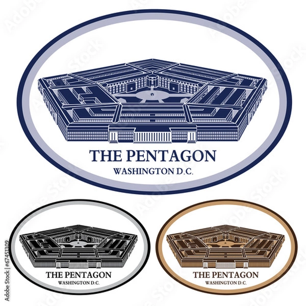Obraz pentagon. detailed illustration vector