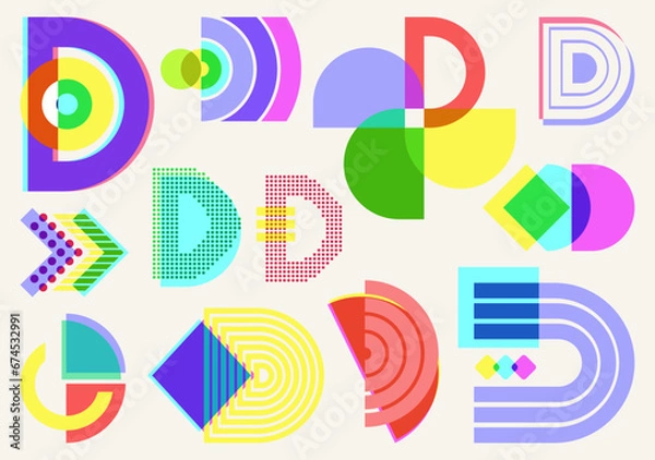 Fototapeta D - RISOGRAPH STOCK, COLORFUL AND COOL IN VECTOR DESIGN