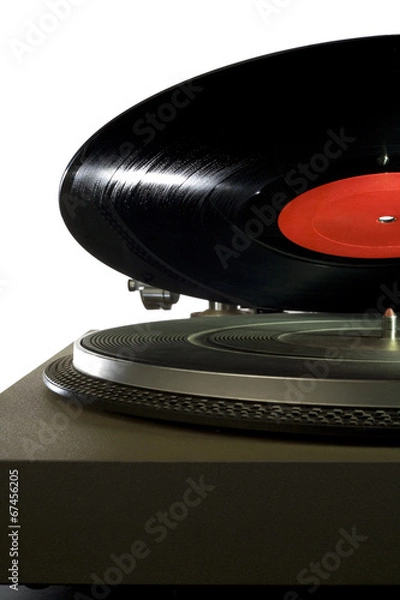 Obraz Vinyl Record Over Record Player