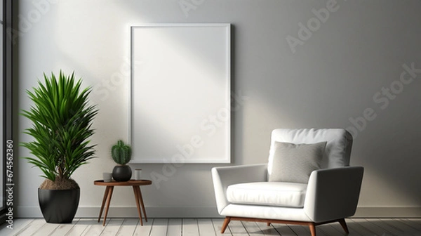 Fototapeta Beautiful colorful interior mockup designs