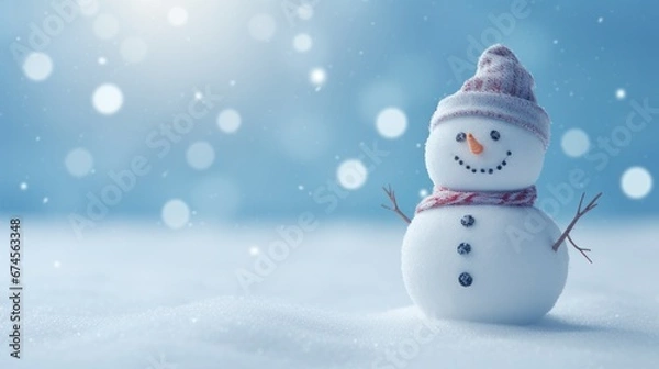 Obraz Snowman Christmas background
