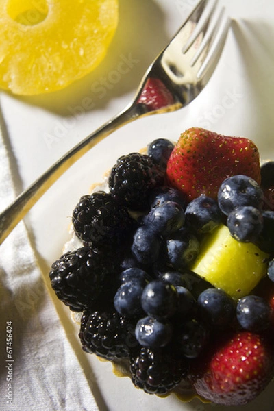Obraz Fruit Pastry Breakfast with Coffee