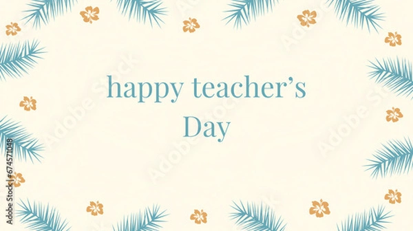 Fototapeta teacher day card