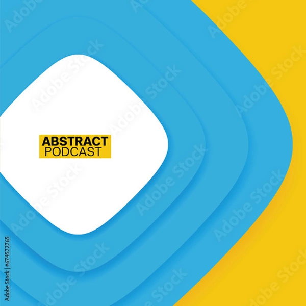 Obraz template color blue and yellow. cover book. background modern design