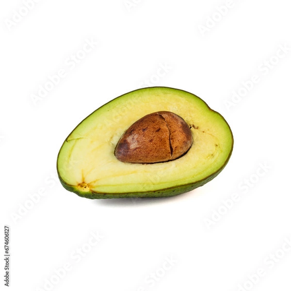 Obraz Avocado isolated on white background. avocado sliced closeup.