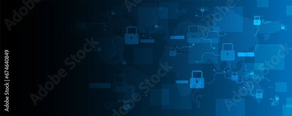 Obraz Abstract background image, key concept of global communication network