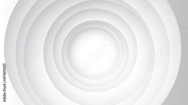 Fototapeta abstract white circular papercut background . vector illustration
