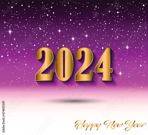 Fototapeta 2024 Happy New Year background.