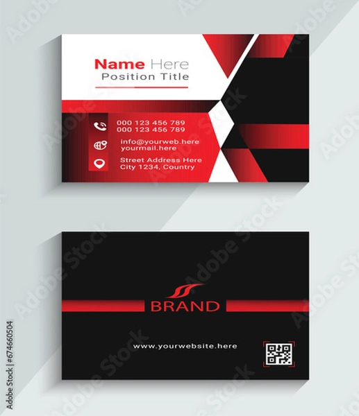 Obraz new business card and visiting card design template 