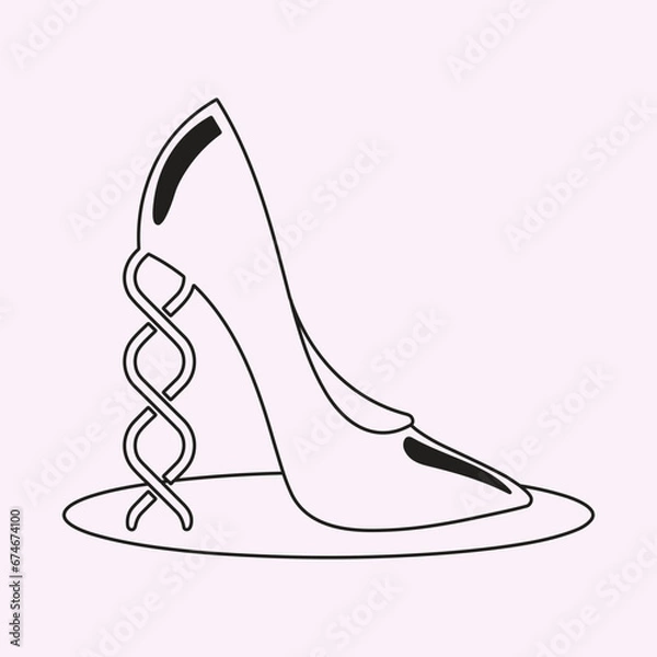 Obraz Black high heels icon vector