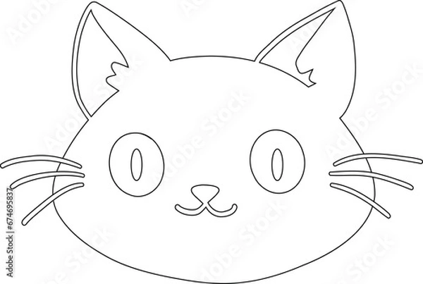 Fototapeta Cat muzzle drawing decoration and design.