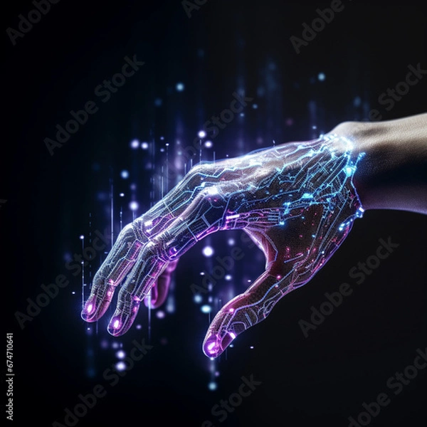 Fototapeta hand with effects