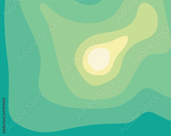 Obraz Calming Gradient Color Scheme vector, Green abstract background with wave lines. Green and yellow gradient background