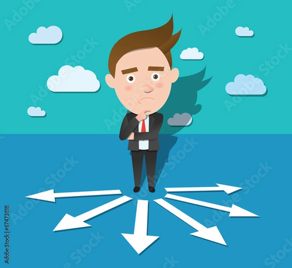 Fototapeta Funny flat character illustration Business series