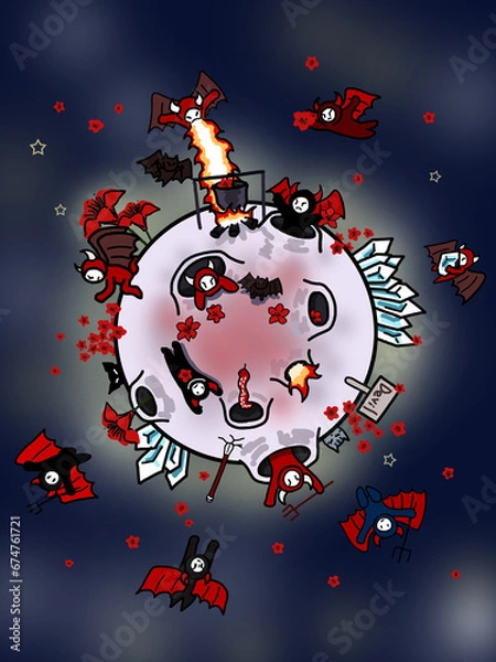 Fototapeta 꼬마악마들의 행성