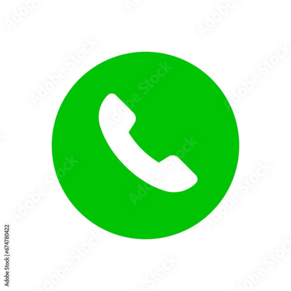 Obraz Green phone call icon