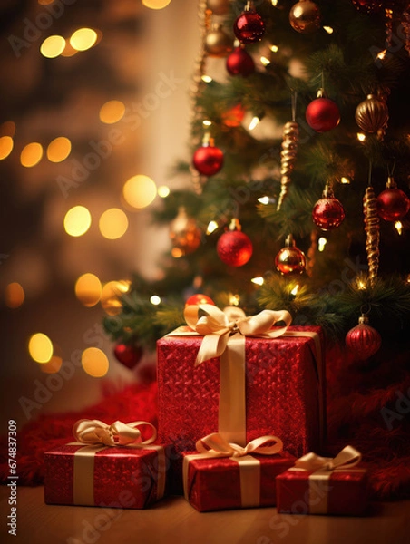 Fototapeta Christmas card background