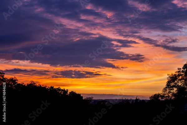 Obraz Idyllic sky with clouds of different shapes