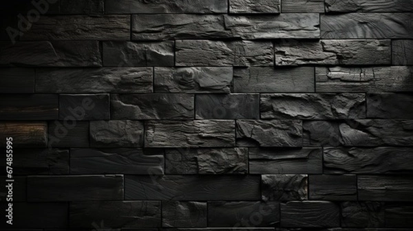 Obraz Grey bricked wall for presentations