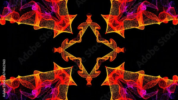 Obraz vivid fractal flame kaleidoscope
