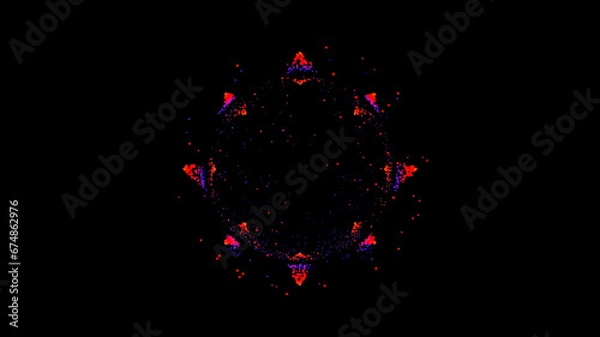 Obraz infrared and ultraviolet , particle orb star frame