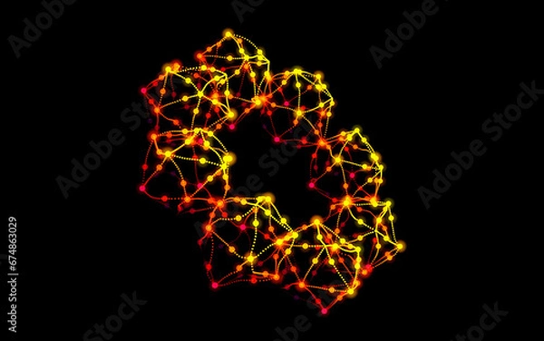 Obraz fiery particle simulation structural meltdown