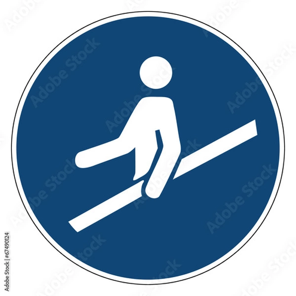 Obraz Mandatory action sign,Use handrail