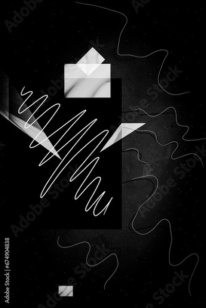 Obraz black and white paper