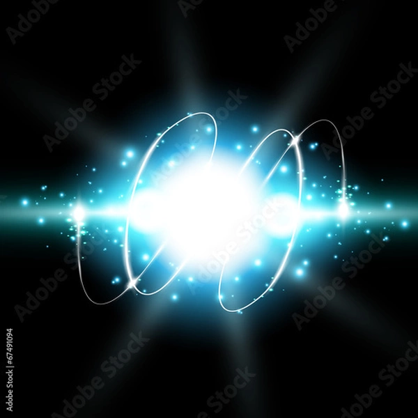 Obraz Vector shiny light flare background