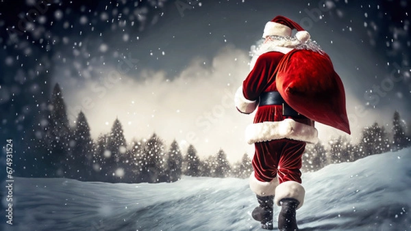 Obraz Święty Mikołaj. Generative AI