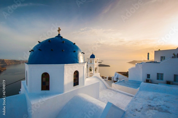 Obraz Santorini church