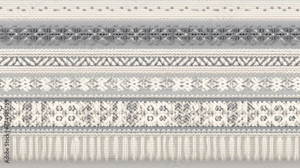Fototapeta Fair Isle pattern wallpaper | generative AI