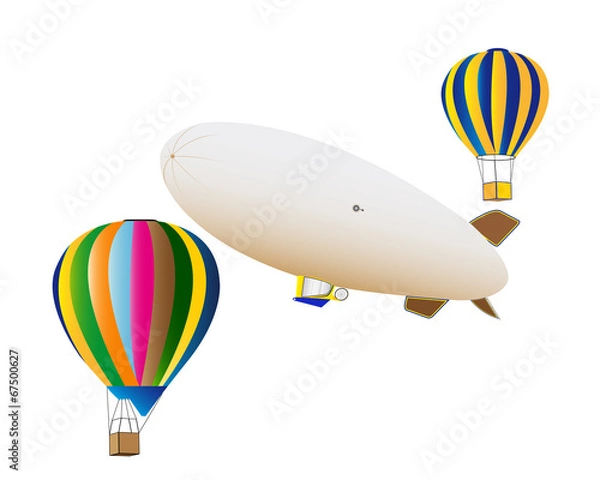 Obraz balloons and airship