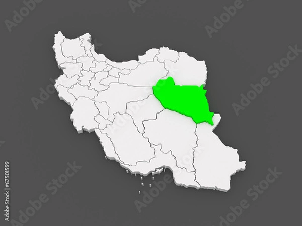 Obraz Map of South Khorasan. Iran.