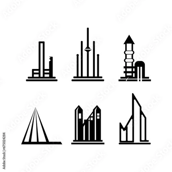 Fototapeta icon set of building